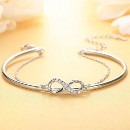 Infinity Bracelets And Anklet Bracelets For Women Adjustable Length Gift For Mother's Day